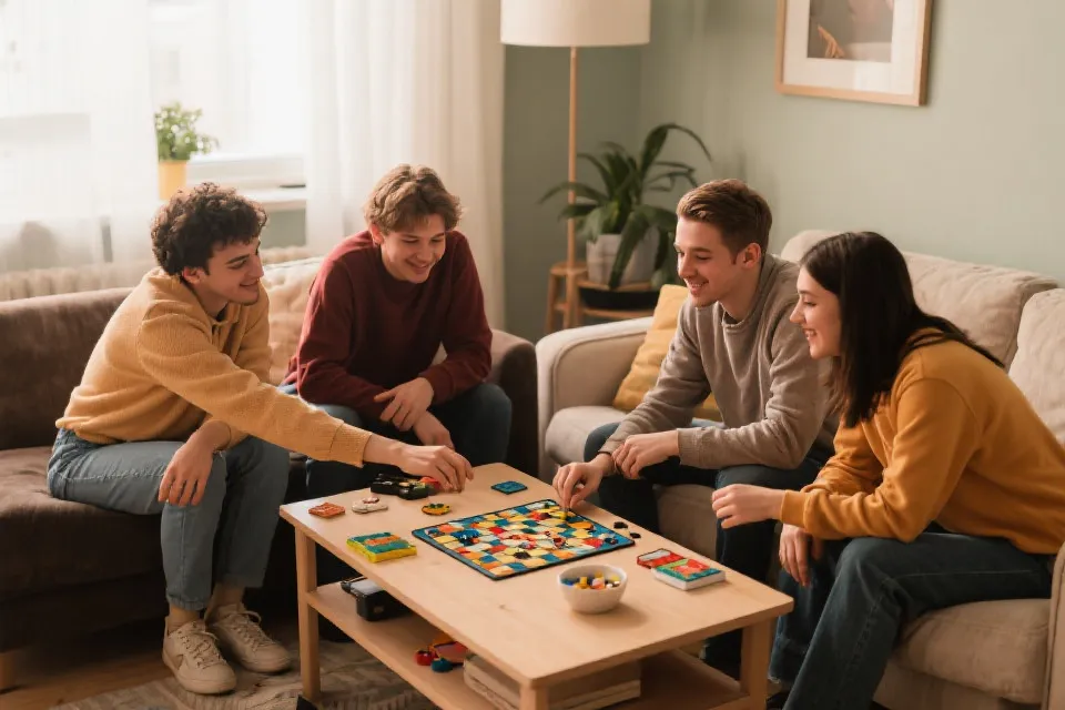 玩家在线体验麻将游戏的场景