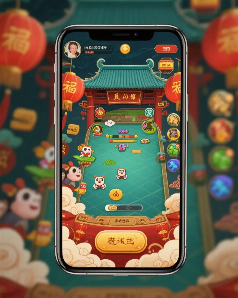 手机麻将游戏界面展示